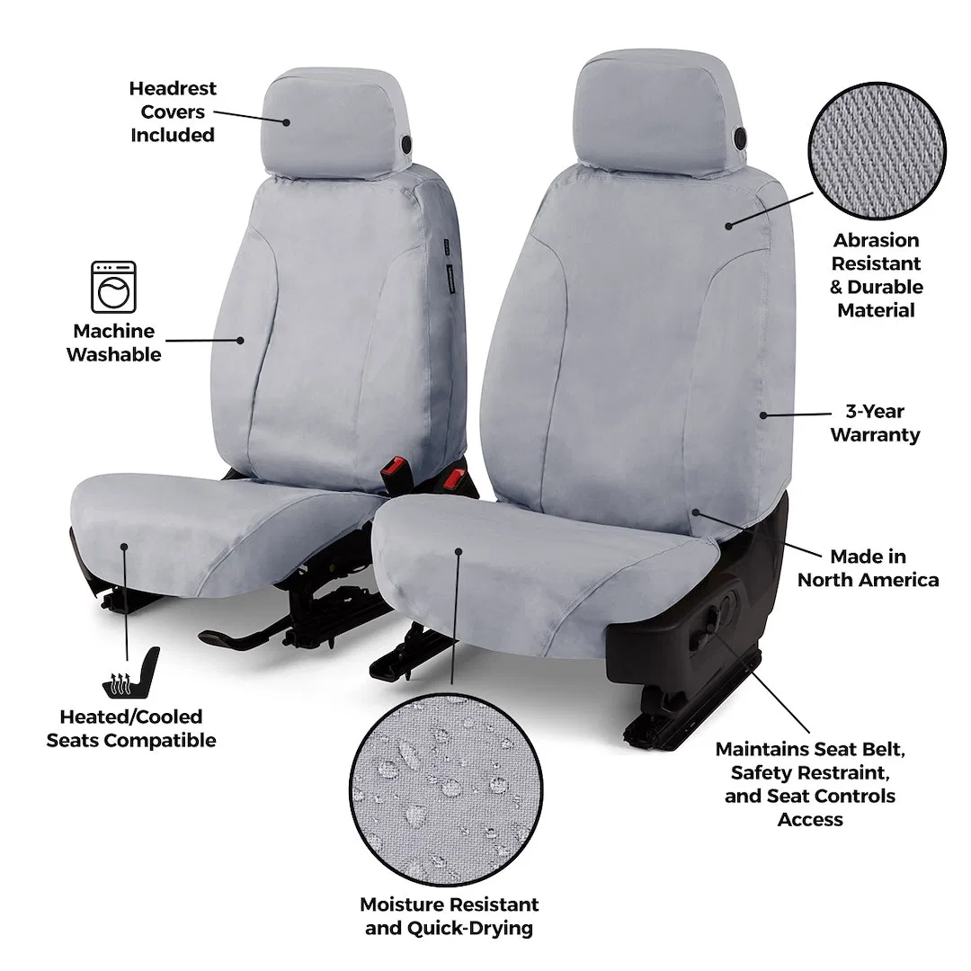 SS7563PCCH – COVERCRAFT Seat Cover, Seat Style BN - Solid Bench With Adjustable Headrest Polycotton  - view 2